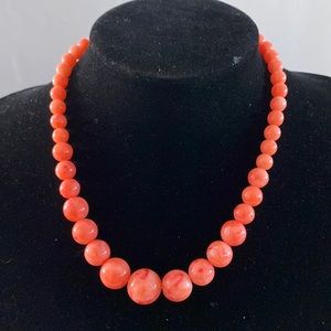 Vintage plastic necklace.  N15